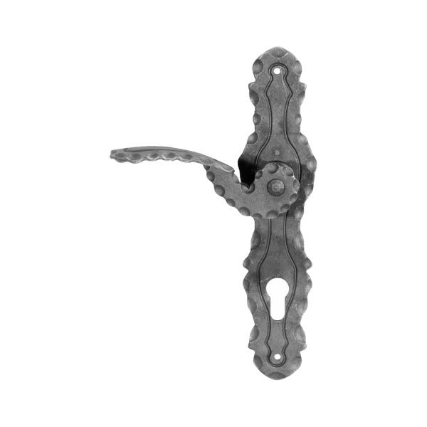 63.191.72 - Ozdobný štítek s klikou pro dveře a vrata, rozteč 72 mm, levý