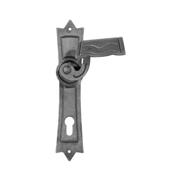 63.194.90 - Ozdobný štítek s klikou pro dveře a vrata, rozteč 90 mm, pravý