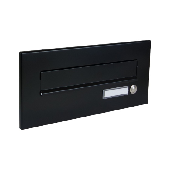 DOLS ČD-2 RAL9005 - čelní deska poštovní schránky k zazdění, se jmenovkou a zvonkovým tlačítkem, černá