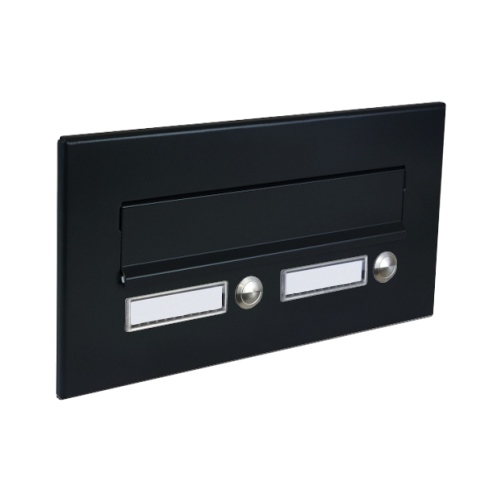 DOLS ČD-36 RAL9005 - čelní deska poštovní schránky k zazdění, s 2x jmenovkou a 2x zvonkovým tlačítkem, černá