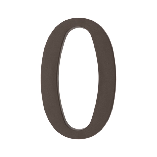 PSG 64.120 - plastová 3D číslice 0, číslo na dům, výška 180 mm, hnědá