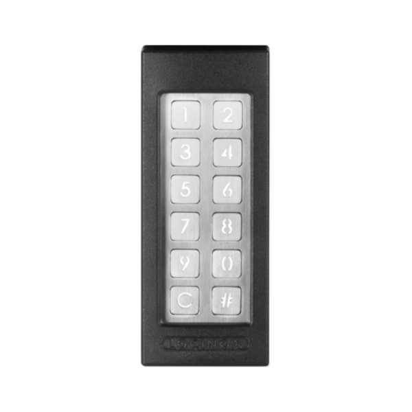 LOCINOX SlimStone-2 9005 - osvětlená vyhřívaná kódová klávesnice se dvěma relé, černá
