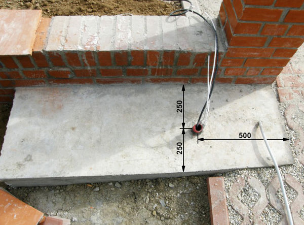 Kótování betonového základu