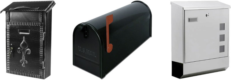 Poštovní schránky pro montáž na plot nebo dům