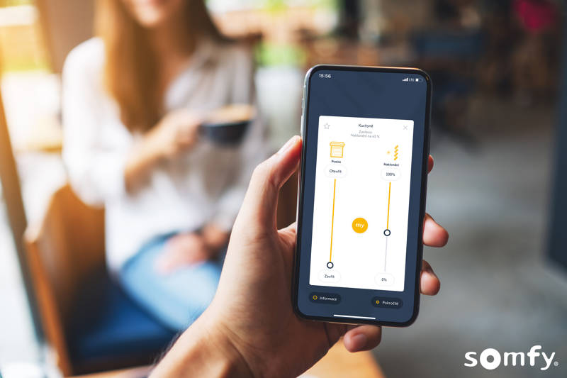 Ovládání žaluzií v aplikaci Somfy