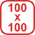 100x100 mm