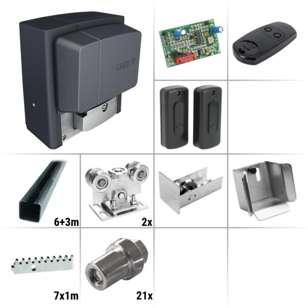 CAME BX-78 K1 8.1 - sestava pojezdu, pohonu a příslušenství, pro posuvnou bránu do průjezdu 6 m a 600 kg, profil bez úpravy