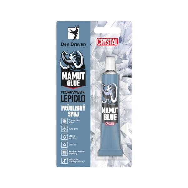 Den Braven MAMUT GLUE CRYSTAL - univerzální vysokopevnostní lepidlo, transparentní, tuba 25 ml
