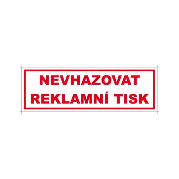 DOLS 24000000000002 - samolepka NEVHAZOVAT REKLAMNÍ TISK, pro poštovní schránky