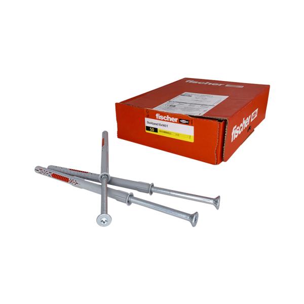 Fischer DuoXpand 10x140 T R (balení 50 ks) – rámové hmoždinky s nerezovým šroubem se zápustnou hlavou TORX T40