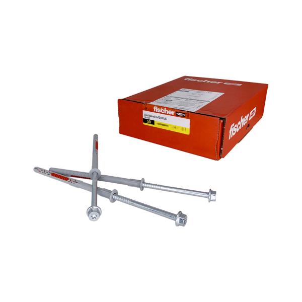 Fischer DuoXpand 8x120 FUS (balení 50 ks) – rámové hmoždinky s pozinkovaným šroubem s šestihrannou hlavou SW10 / TORX T30