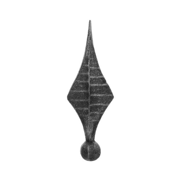 Kovaný hrot - špička pro kovaný plot a bránu 40.117, 180x60 mm, základna 29 mm