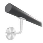 KP-42111_100 - lakované zábradlí na stěnu, nerezové madlo pr. 42,4 mm, antracit RAL7016, kulaté držáky s krycí rozetou, délka 100 cm