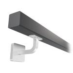 KP-42561_250 - lakované zábradlí na stěnu, nerezové madlo pr. 40x40 mm, antracit RAL7016, hranaté držáky s krycí rozetou, délka 250 cm