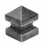 Krytka na sloupek - ukončení, stříška 62.112, 120x120 x 170 mm, ocel bez povrch. úpravy