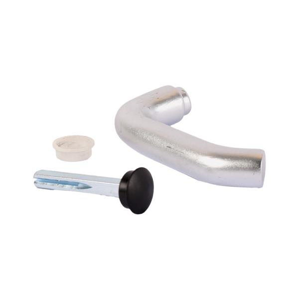 LOCINOX 3006D-2 – hliníková klika na dveře a křídlové branky, jednostranná, stříbrná