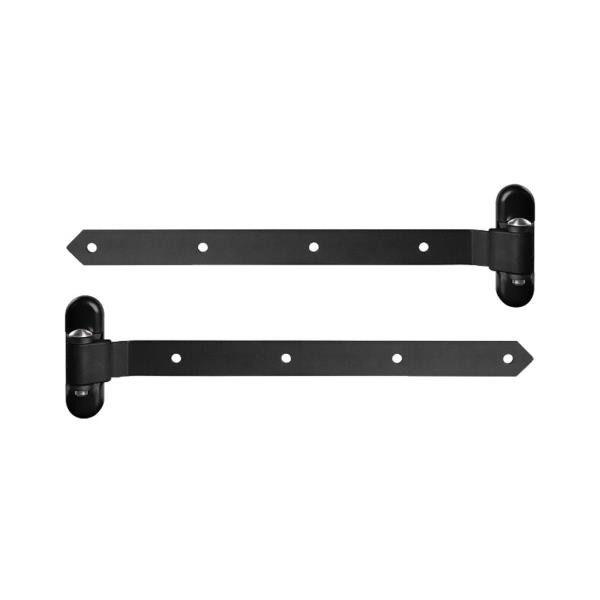 LOCINOX 3DW HDG 450 – ocelové panty pro dřevěné křídlové brány a branky, pozinkované, černé, délka 470 mm
