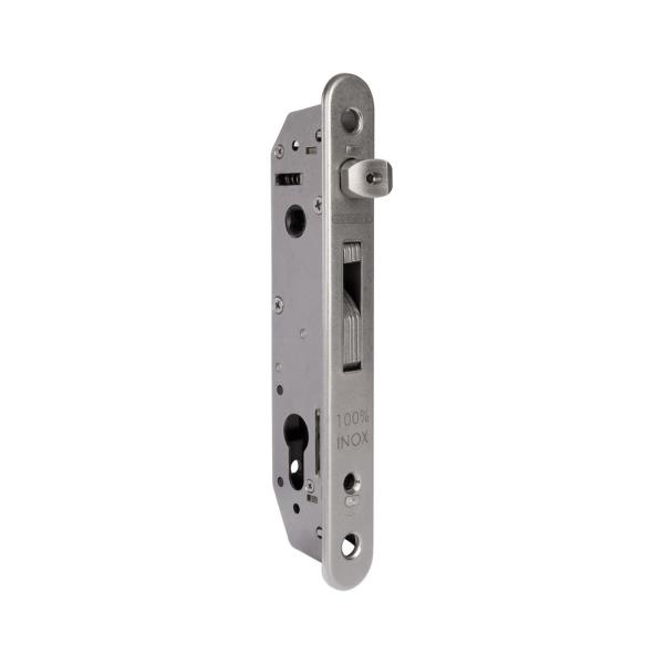 LOCINOX FORTYLOCK - zadlabací hákový zámek pro křídlové branky, rozteč 92 mm, zádlab 37 mm