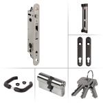 LOCINOX FORTYSET 40I BA – kompletní sada zamykání křídlové branky s profilem 40x40 mm