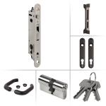 LOCINOX FORTYSET 40S BA – kompletní sada zamykání křídlové branky s profilem 40x40 mm