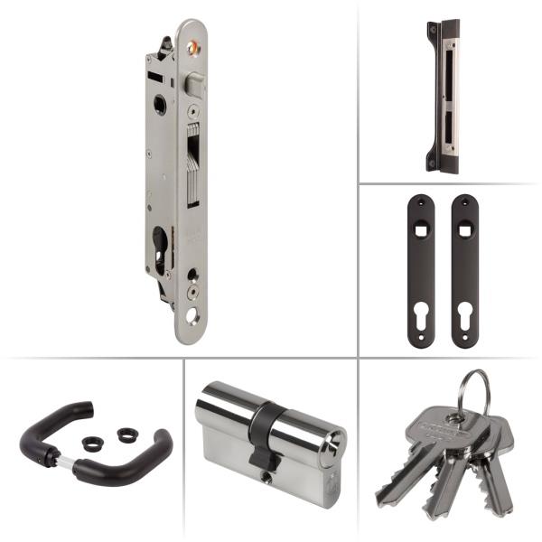 LOCINOX FORTYSET 40S BA – kompletní sada zamykání křídlové branky s profilem 40x40 mm