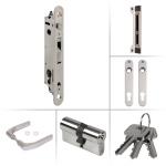 LOCINOX FORTYSET 40S JA – kompletní sada zamykání křídlové branky s profilem 40x40 mm