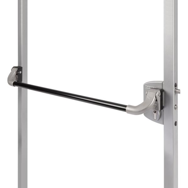 LOCINOX PUSHBAR L 1400 - paniková hrazda pro zámkové komplety LOCINOX, délka 1400 mm, pro křídlové branky