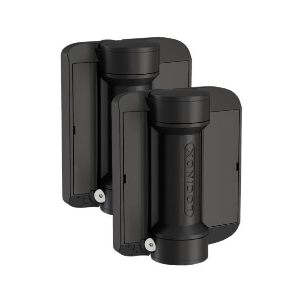 LOCINOX SERVAL-SD-R – zavírač nahrazující panty na kulatý sloupek, pro křídlové branky, černý