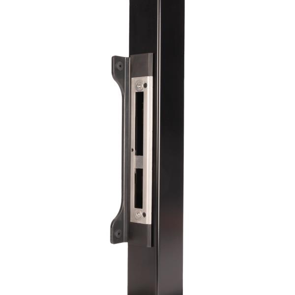 LOCINOX SFKU 40 7016 – dorazová lišta pro zadlabací zámky LOCINOX, pro profil 40 až 80 mm, pro křídlové branky, antracit