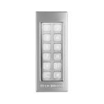 LOCINOX SlimStone ZILV - osvětlená vyhřívaná kódová klávesnice, stříbrná