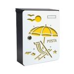 MIA box Brach Umbrella Y - poštovní schránka s výměnným krytem a jmenovkou, pláž