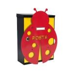MIA box Ladybug Y - poštovní schránka s výměnným krytem a jmenovkou, beruška