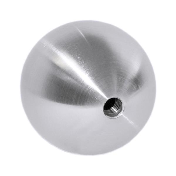 Nerezová ozdobná koule - ukončení 52100-240 dutá hladká, pr. 100 mm, závit M10, pro zábradlí a schodiště