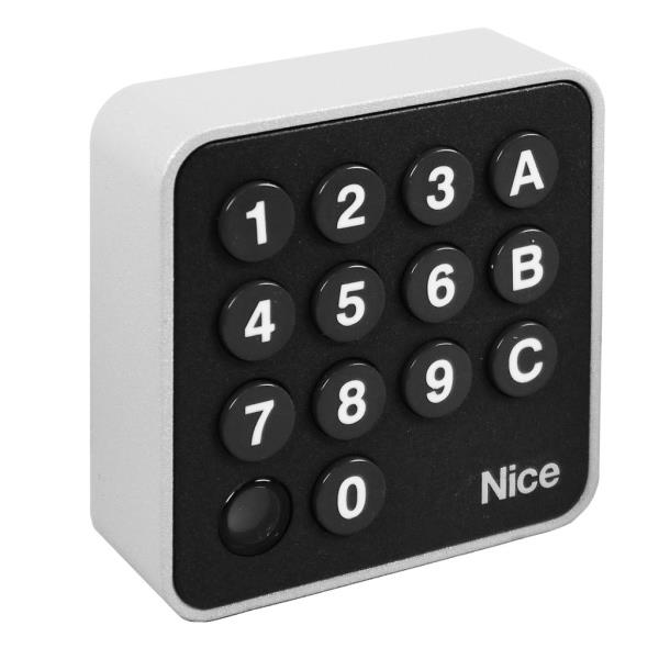 NICE EDSWG- bezdrátová osvětlená kódová klávesnice 3-kanálová k pohonu bran a vrat