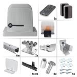 Nice Robus 400 BD KCE 7.0Z – sestava pojezdu, pohonu a příslušenství, pro posuvnou bránu do průjezdu 4,2 m a 400 kg, pozinkovaný profil