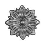 Ozdobný květ pro kovaný plot, bránu a zábradlí 52.301, 55 x 8 mm