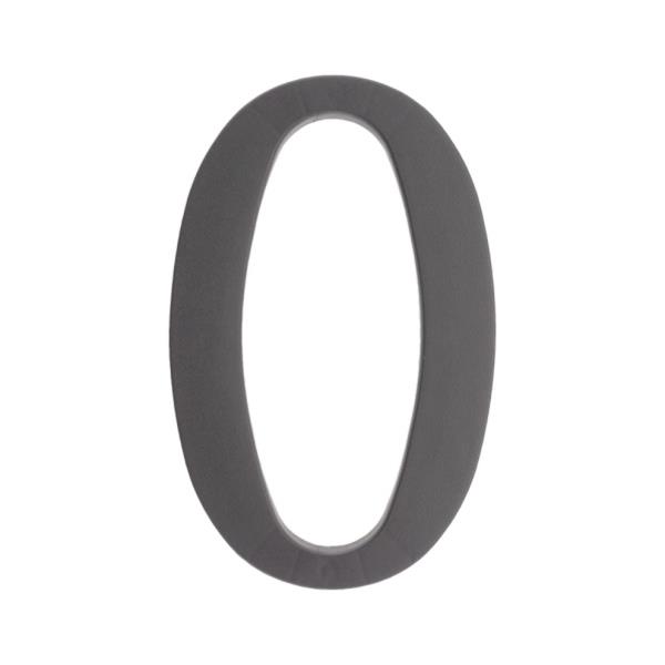 PSG 64.130 - plastová 3D číslice 0, číslo na dům, výška 180 mm, černá