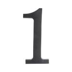 PSG 64.131 - plastová 3D číslice 1, číslo na dům, výška 180 mm, černá