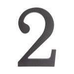 PSG 64.132 - plastová 3D číslice 2, číslo na dům, výška 180 mm, černá