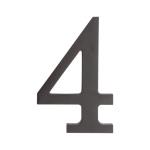 PSG 64.134 - plastová 3D číslice 4, číslo na dům, výška 180 mm, černá