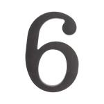 PSG 64.136 - plastová 3D číslice 6, číslo na dům, výška 180 mm, černá