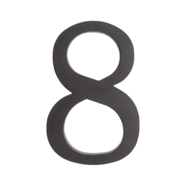 PSG 64.138 - plastová 3D číslice 8, číslo na dům, výška 180 mm, černá