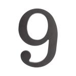 PSG 64.139 - plastová 3D číslice 9, číslo na dům, výška 180 mm, černá