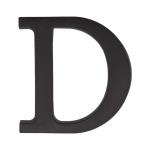 PSG 64.13D - plastové 3D písmeno D, číslo na dům, výška 90 mm, černé