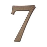 PSG 64.147 - hliníková 3D číslice 7, číslo na dům, výška 190 mm, hnědá
