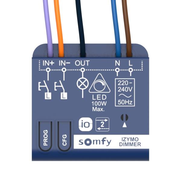 Somfy Izymo Dimmer receiver io - přijímač pro ovládání a stmívání jednobarevného LED osvětlení
