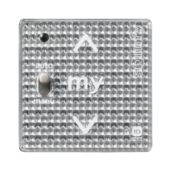 Somfy Smoove A/M Silver Shine io – nástěnný jednokanálový dotykový ovladač s A/M přepínačem, bez rámečku