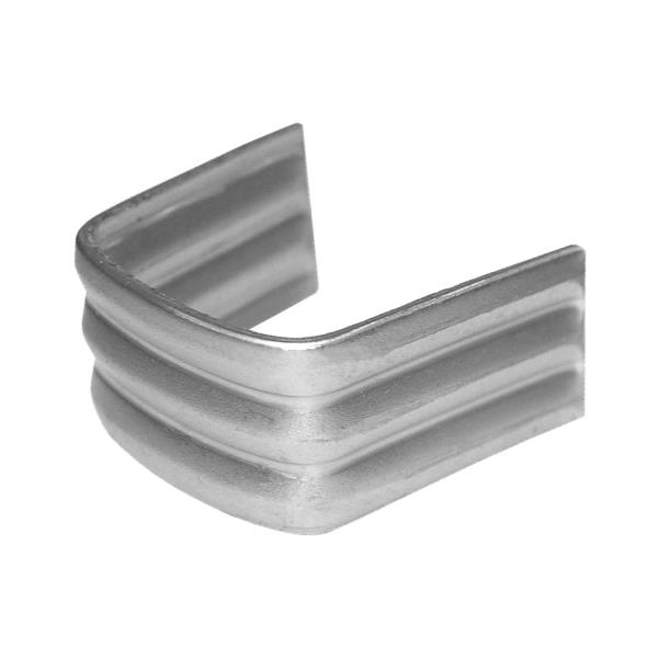 Spona pro kovaný plot, bránu, zábradlí a mříže - typ R, rozměr 24x12 mm, tl. 1 mm