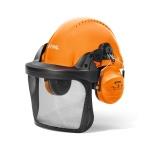 STIHL DYNAMIC LIGHT – pracovní helma se štítem a ochranou sluchu SNR 28, nylonová mřížka