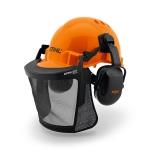STIHL FUNCTION BASIC – pracovní helma se štítem a ochranou sluchu SNR 27, nylonová mřížka